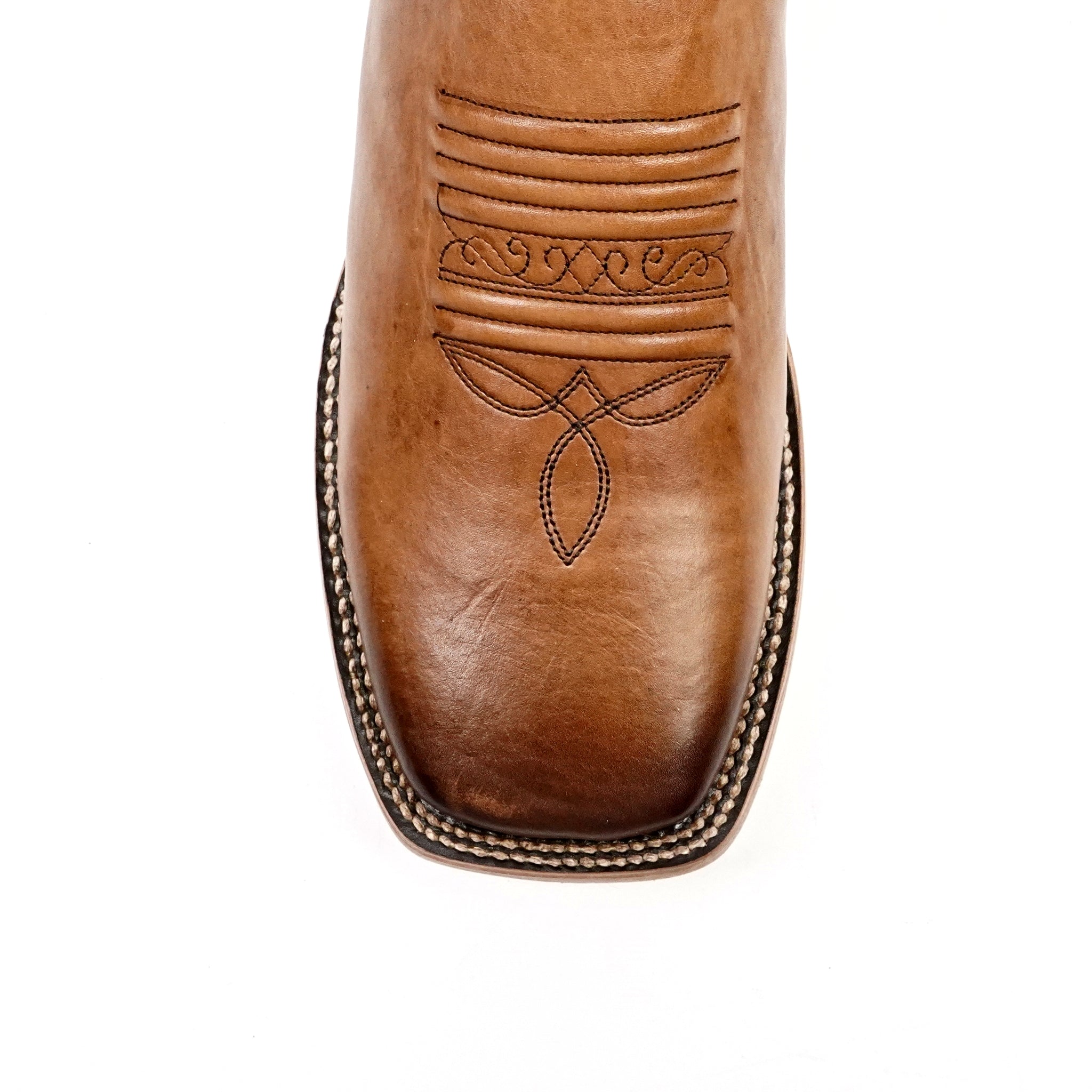 Clayton Tobacco Cowboy Boots - Square Toe (E944)