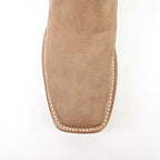 Nubuck Sand Ankle Boots - Square Toe (E1200)