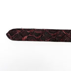 Cinturón de Pirarucú Exótico Acolchado Completo - Hebilla de Texas - Cereza Negra