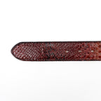 Cinturón exótico de pitón de piel entera - Rojo (C-028)