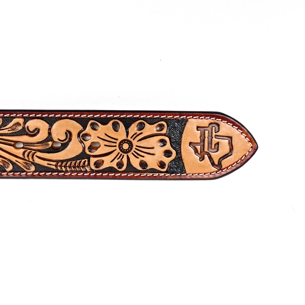 Hand-Tooled Leather Belt (MOD8)