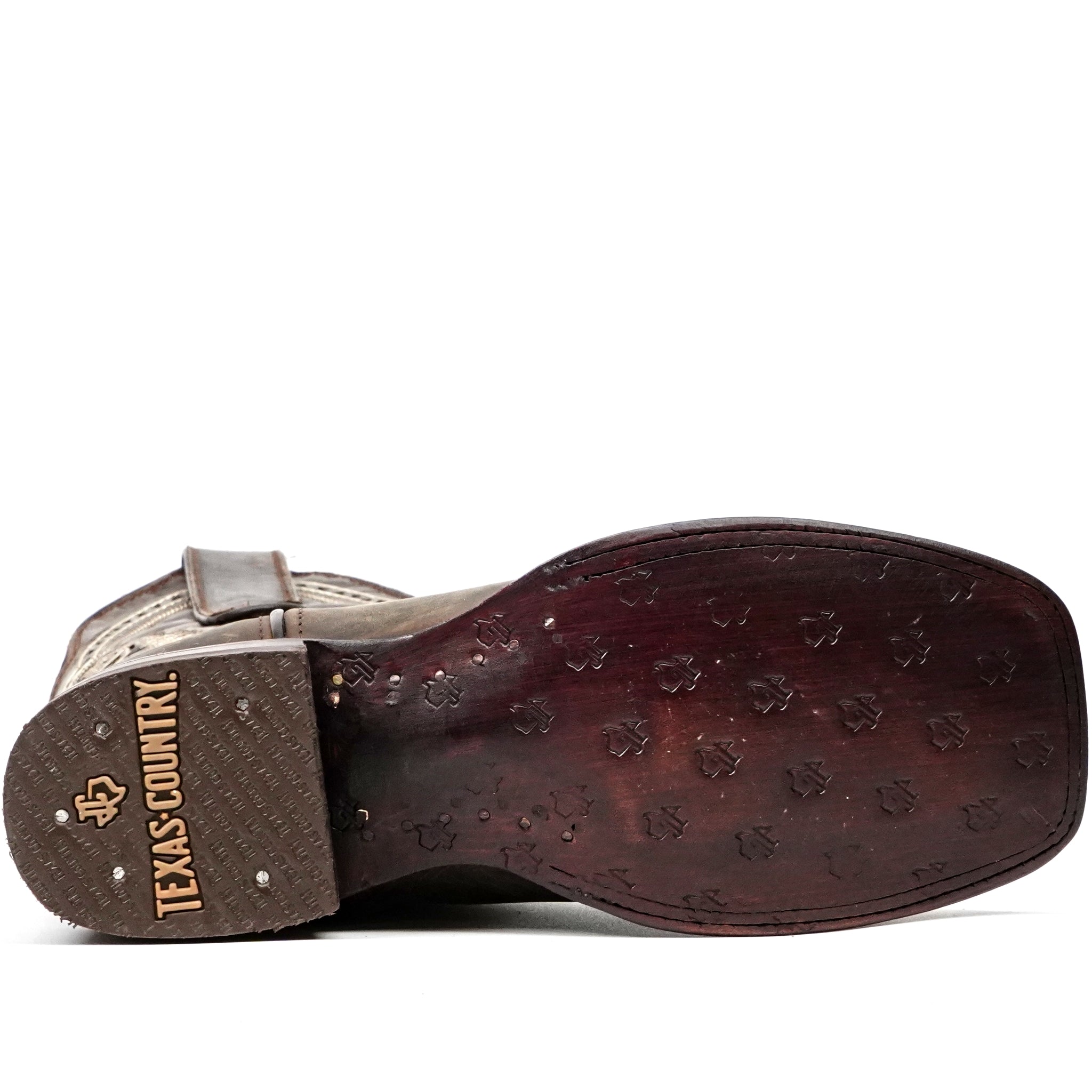 Botas de vaquero cuadradas Azkar Moka para jóvenes (E29)