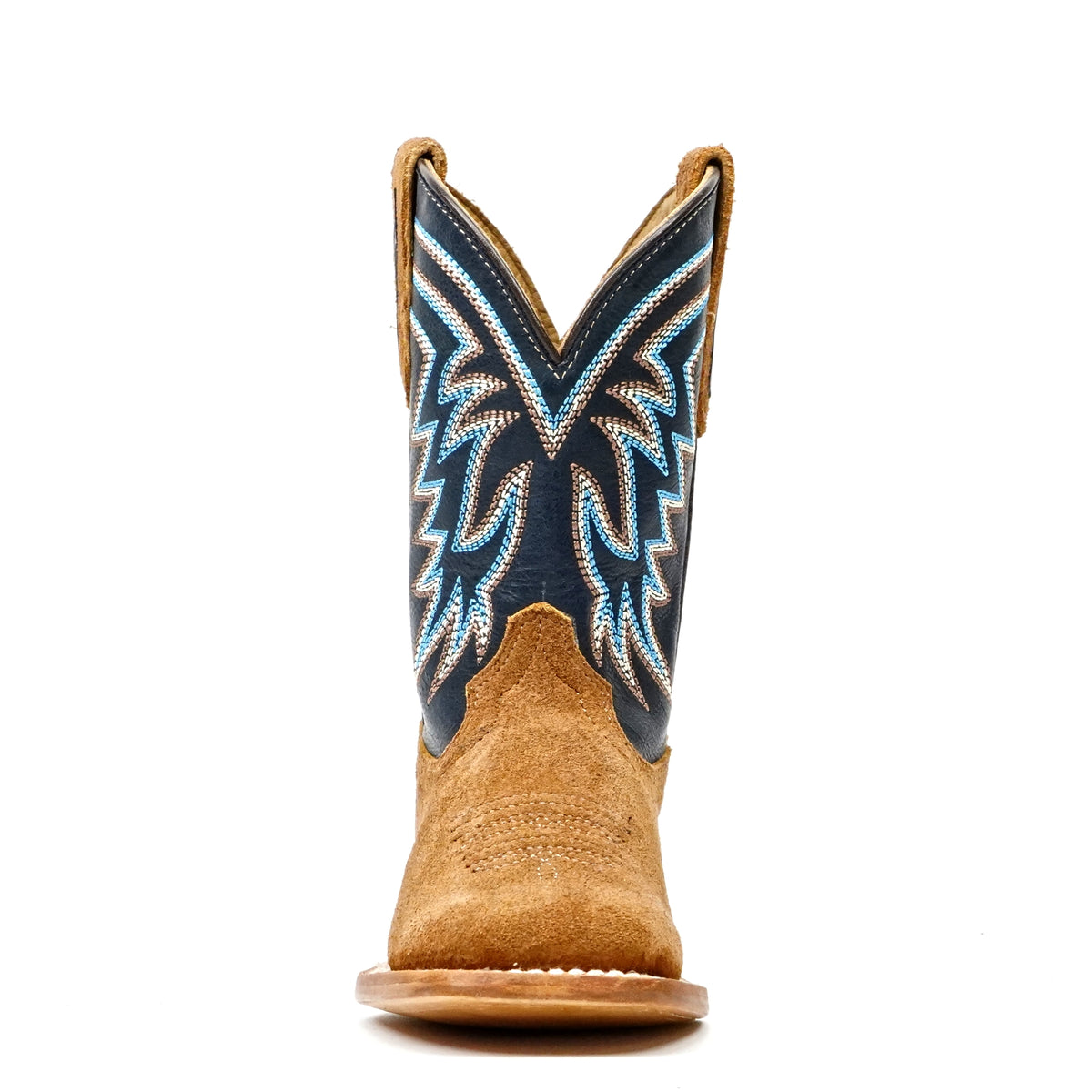Kids Almond Roughout Boots - Square Toe (E3002)