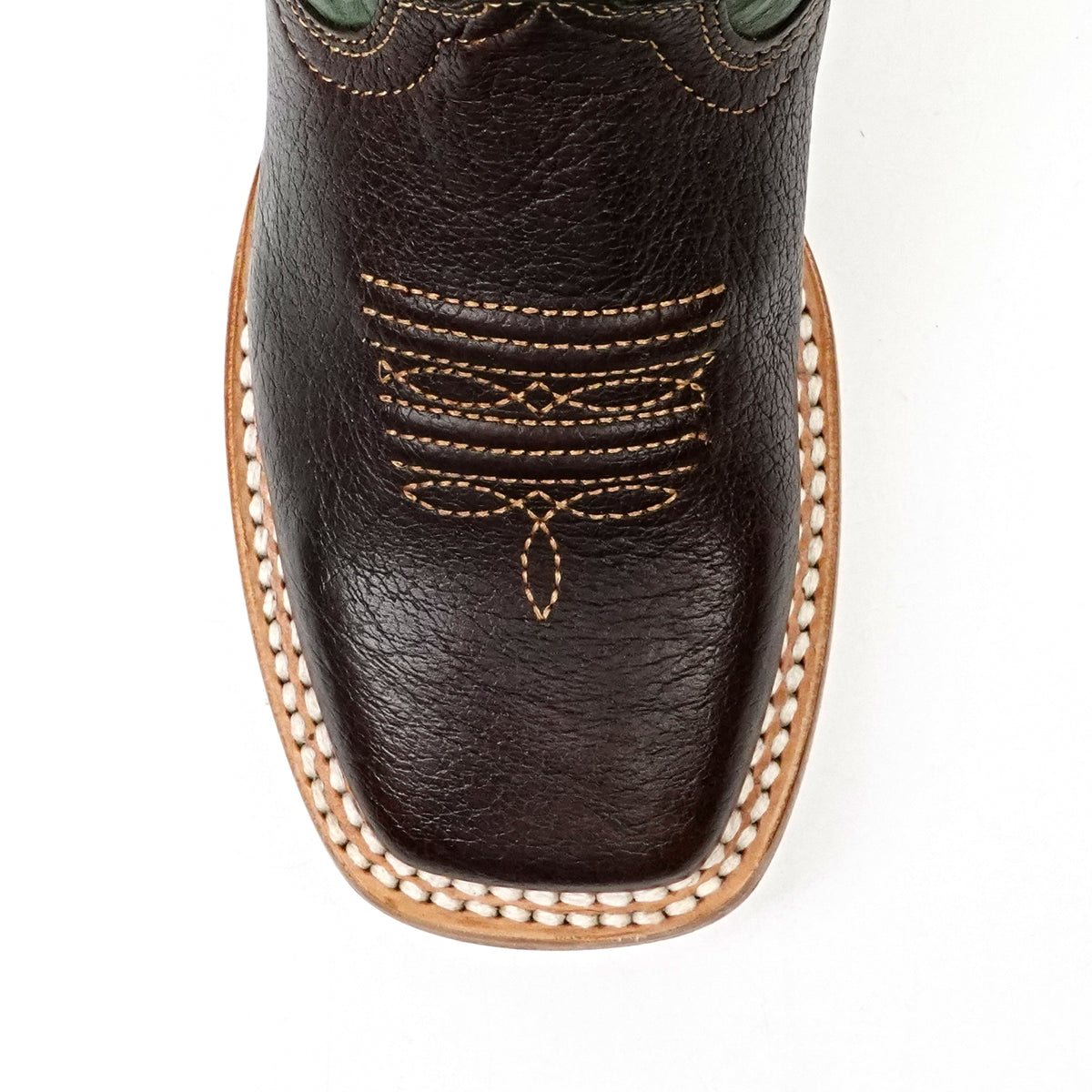 Kids Shrunken Choco Leather Boots - Square Toe (E3002)