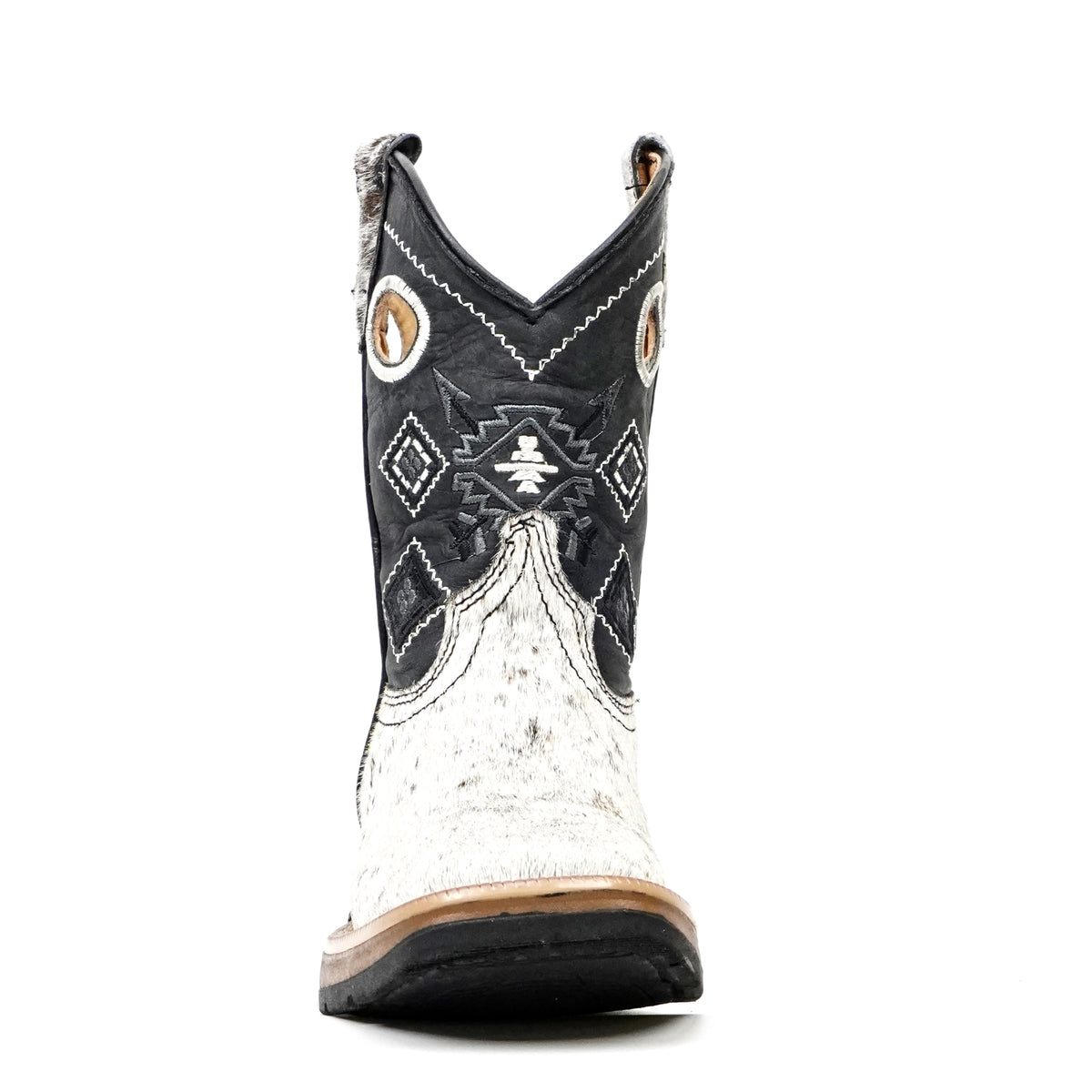 Kids Cowhair Boots- Double Density Sole - Square Toe