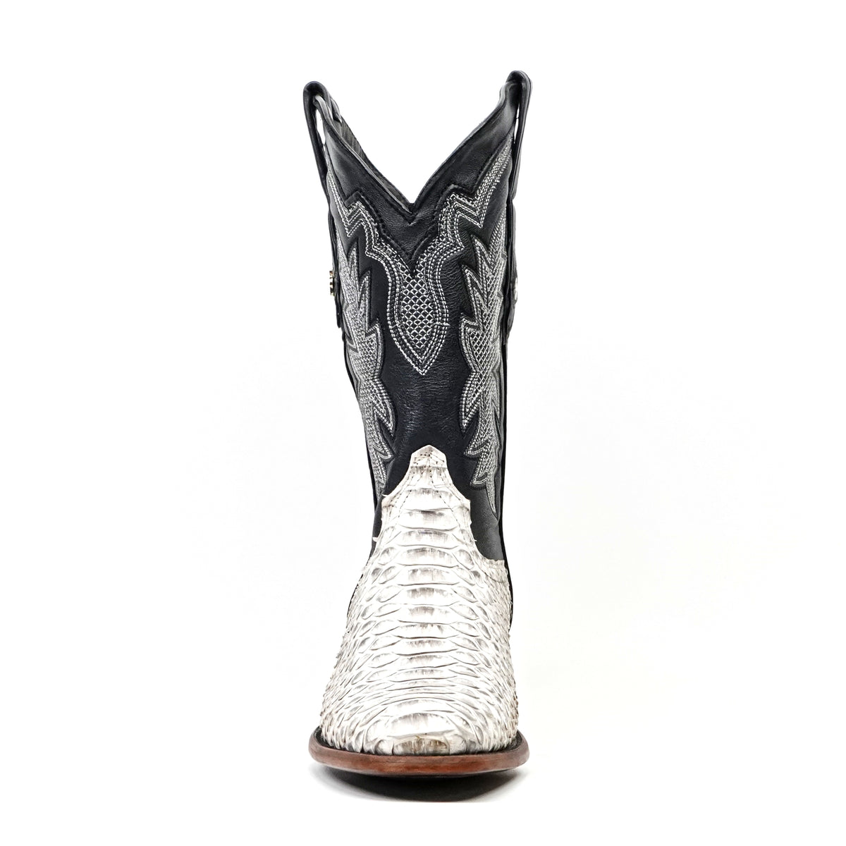 Tanner Python Boots - Natural - Roper Toe (PN240)
