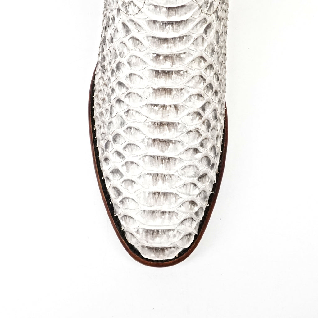 Tanner Python Boots - Natural - Roper Toe (PN240)