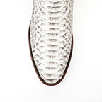 Tanner Python Boots - Natural - Roper Toe (PN240)