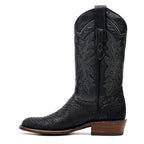 Tanner Python Boots - Matte Black - Roper Toe (PN240)