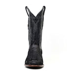 Tanner Python Boots - Matte Black - Roper Toe (PN240)
