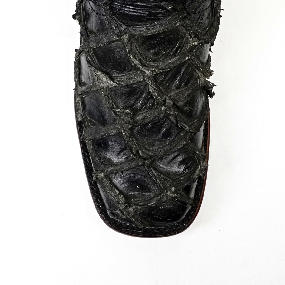 Botas Connor Platinum Pirarucu - Negro Zafiro - Punta Cuadrada