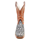 Butch Pirarucu Fish Boots - Newspaper - Square Toe