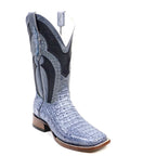 Botas Ranger Caiman Horn Back - Azul Índigo - Punta Cuadrada