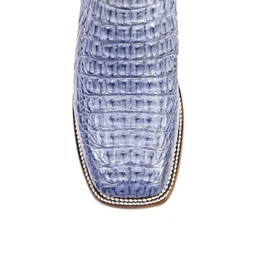Botas Ranger Caiman Horn Back - Azul Índigo - Punta Cuadrada