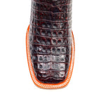 Ranger Caiman Full Belly Boots - Cherry - Square Toe
