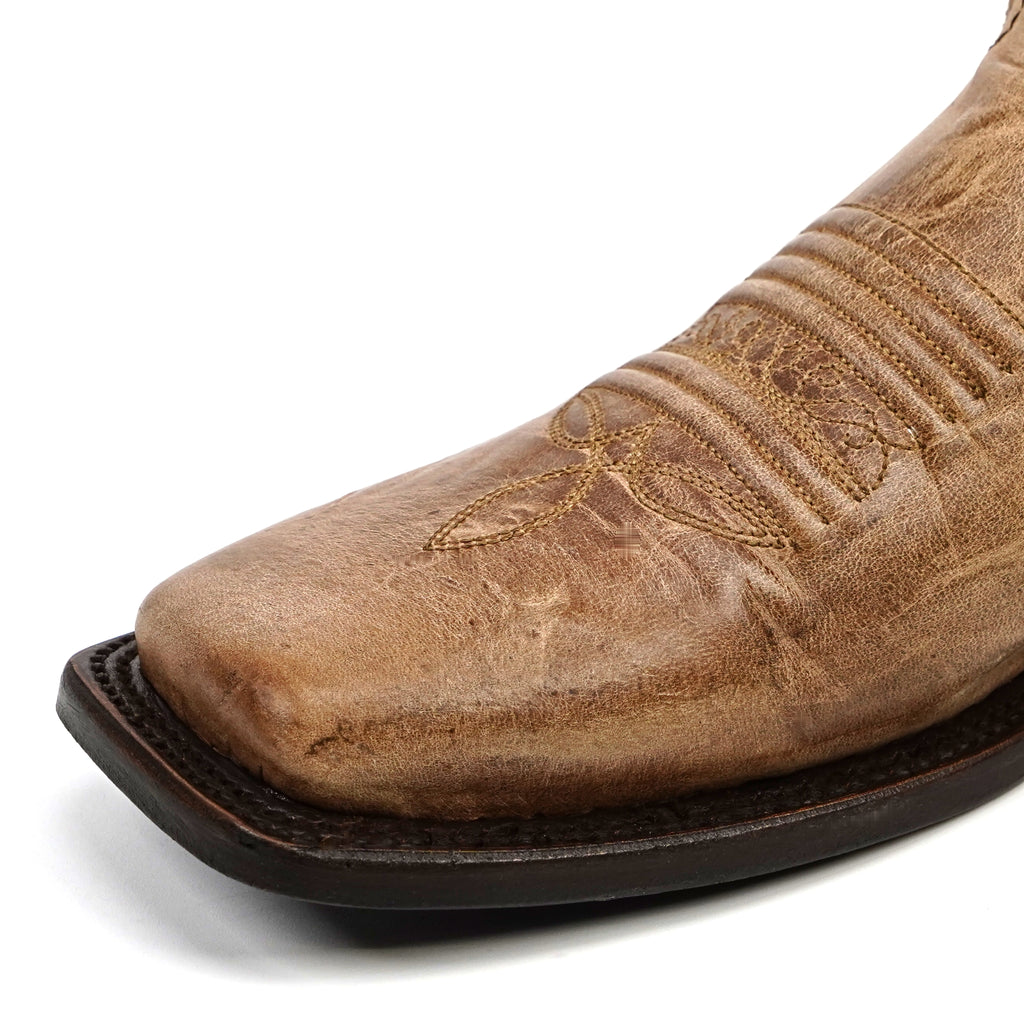 Fresno Tobacco Cowgirl Boots- Short Shaft - Narrow Square Toe (E792)