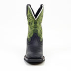 Kids Cowboy Boots - Black - Square Toe (TCK008)