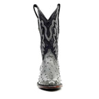 Austin Ostrich Boots - Zinc Gray - Roper Toe (AV201)