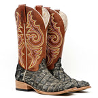 Butch Pirarucu Fish Boots - Camel Black - Narrow Square Toe