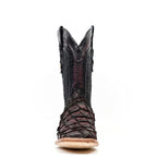 Connor Pirarucu Fish Boots - Red - Square Toe (PZ60)