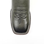 Clark Steel Gray Leather Boots - Square Toe (E961)