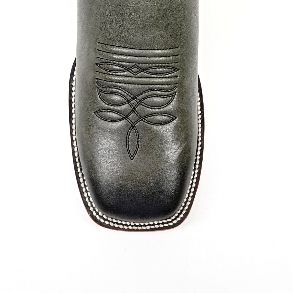 Clark Steel Gray Leather Boots - Square Toe (E961)