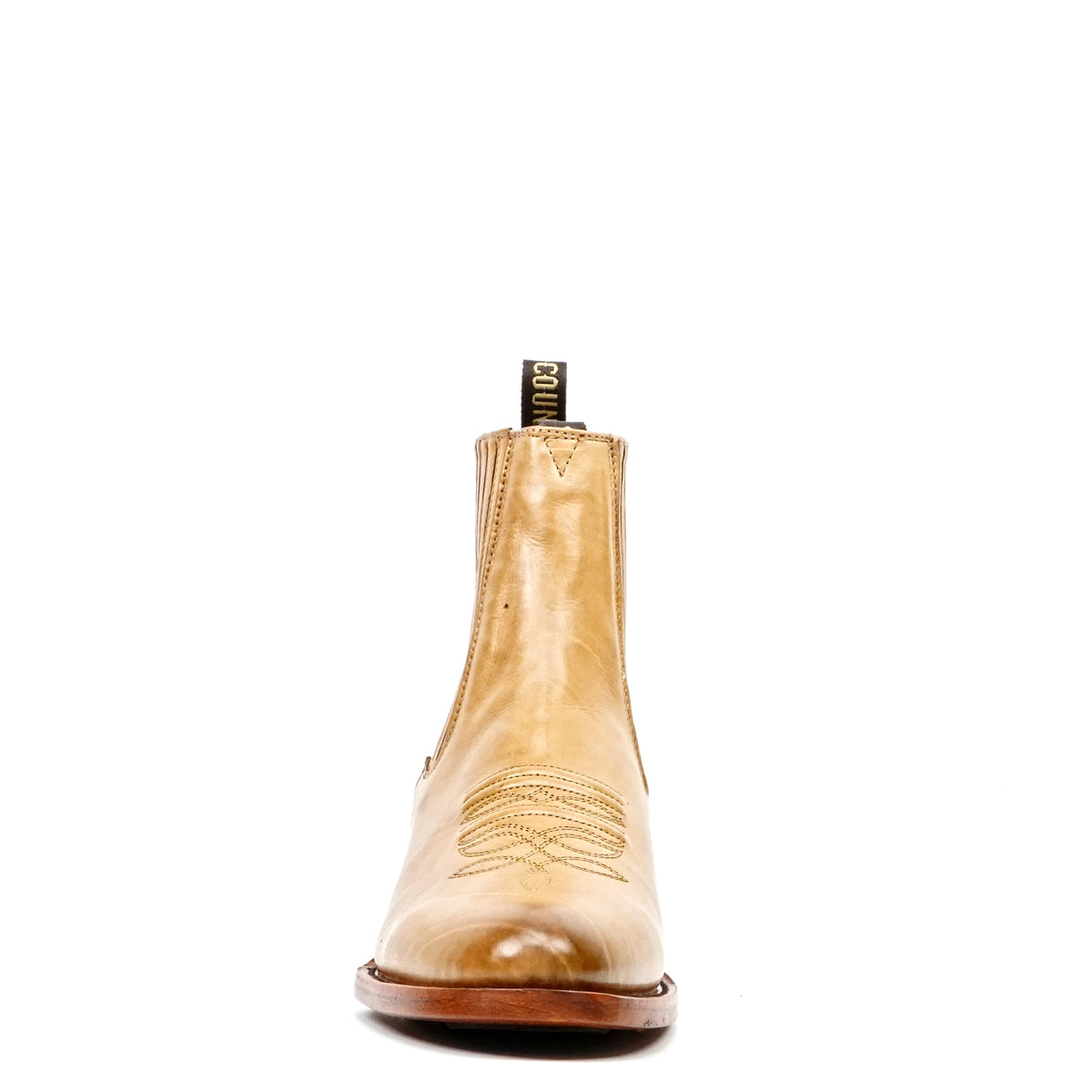 Clayton Gold Ankle Boots - Roper Toe (E964)