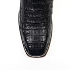 Rhodes Caiman Belly Boots - Black - Cutter Toe (LM26)