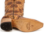 Chiseled Tan Cowgirl Boots - Tall Shaft - Snip Toe (E866)