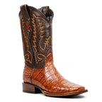 James Alligator Belly Boots - Cognac - Square Toe (LG10)
