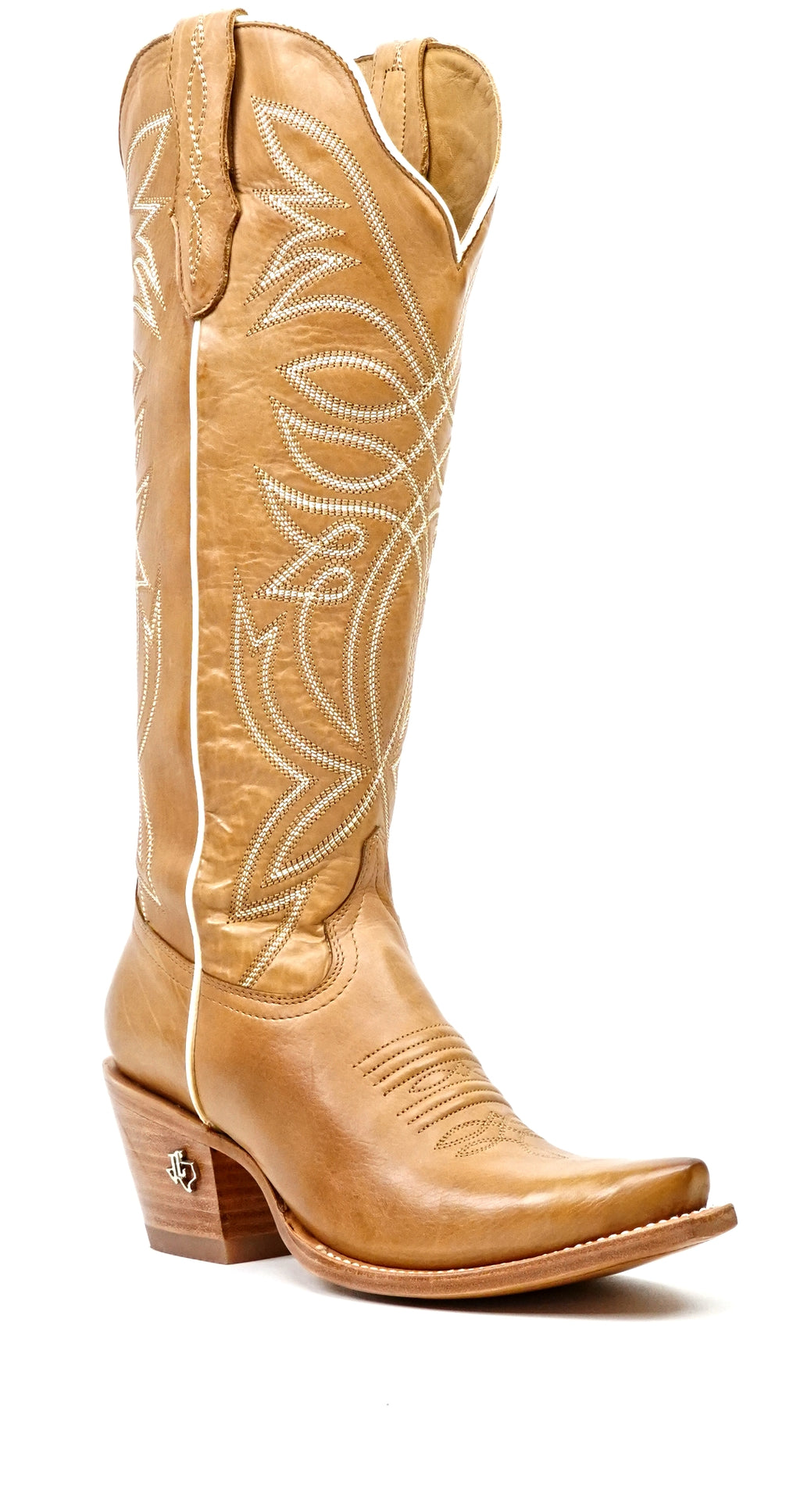 Kellie Clayton Gold Leather Sole - Caña alta - Punta afilada