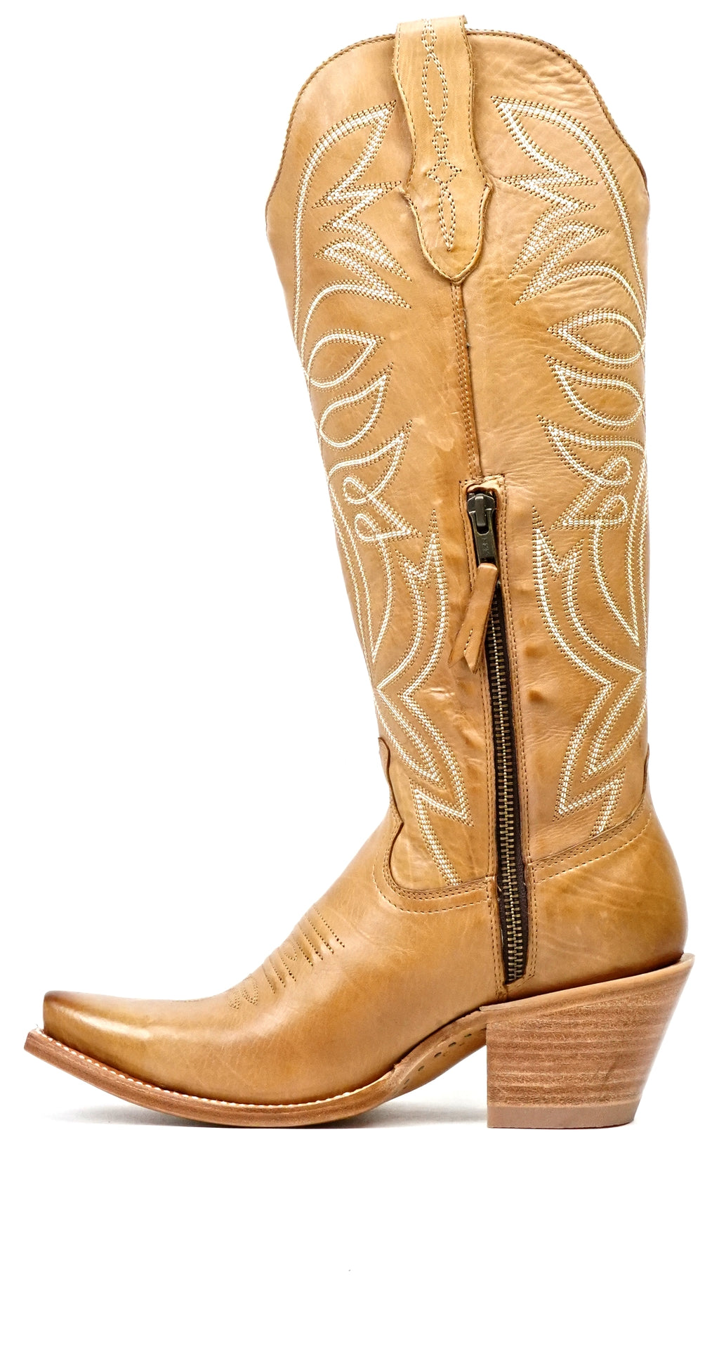 Kellie Clayton Gold Leather Sole - Caña alta - Punta afilada