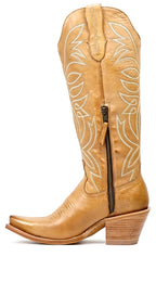 Kellie Clayton Gold Leather Sole - Caña alta - Punta afilada