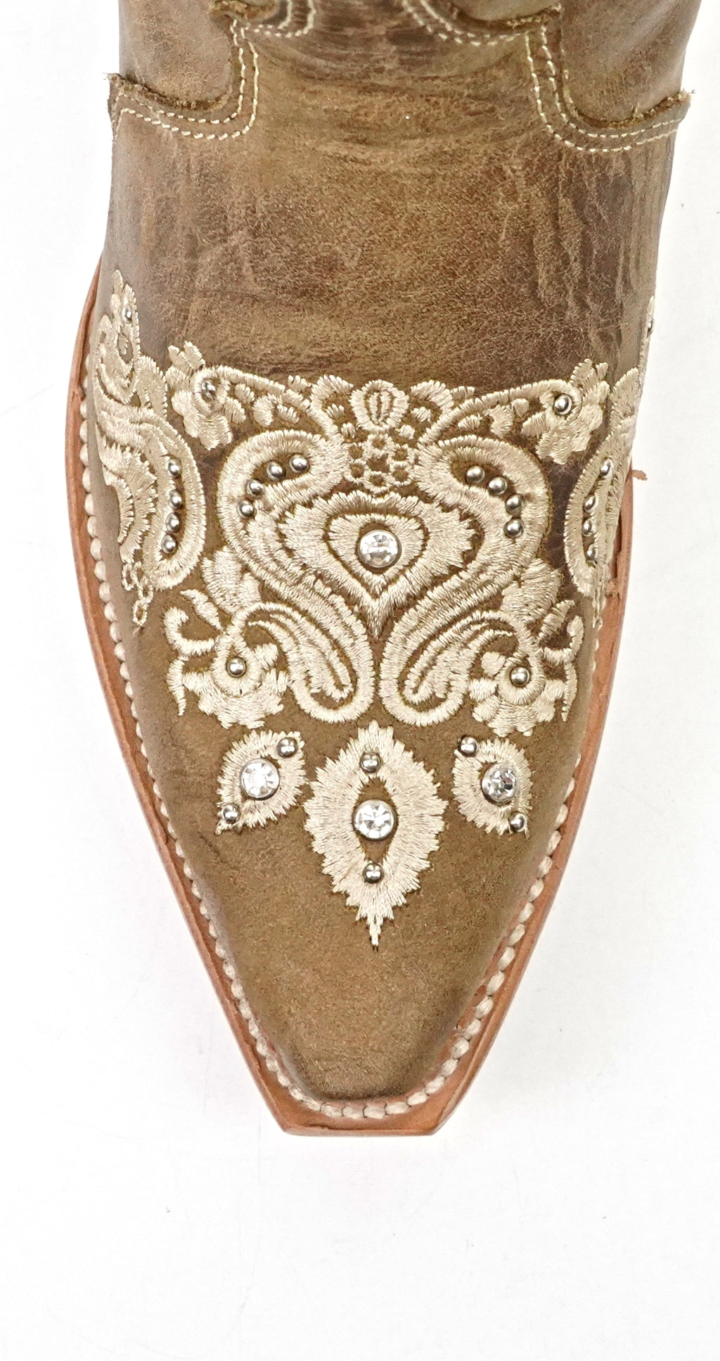 Botas de caña alta Roxanne Tobacco - Punta cuadrada (E840)