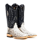 Tanner Python Boots - Natural - Square Toe (PN30)