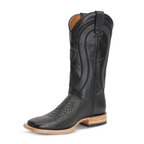 Python Black Boots - Embossed Leather - Square Toe (E913) - Gomez Western Wear