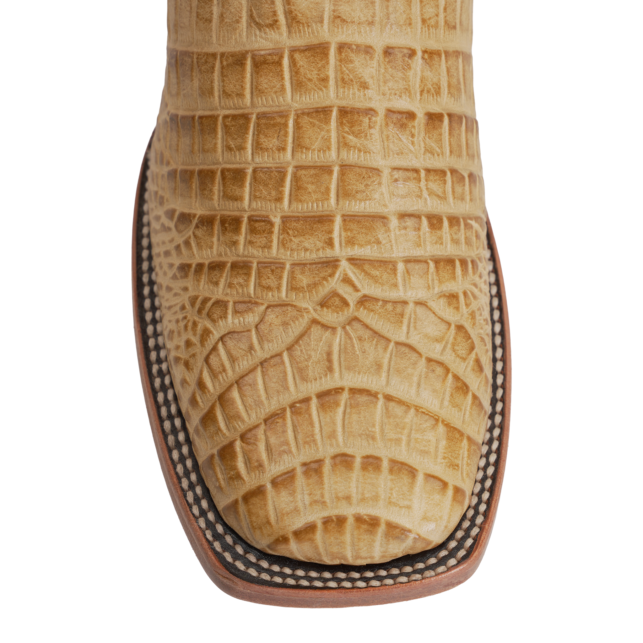 Caiman Belly Orix - Piel Repujada - Punta Cuadrada (E423)