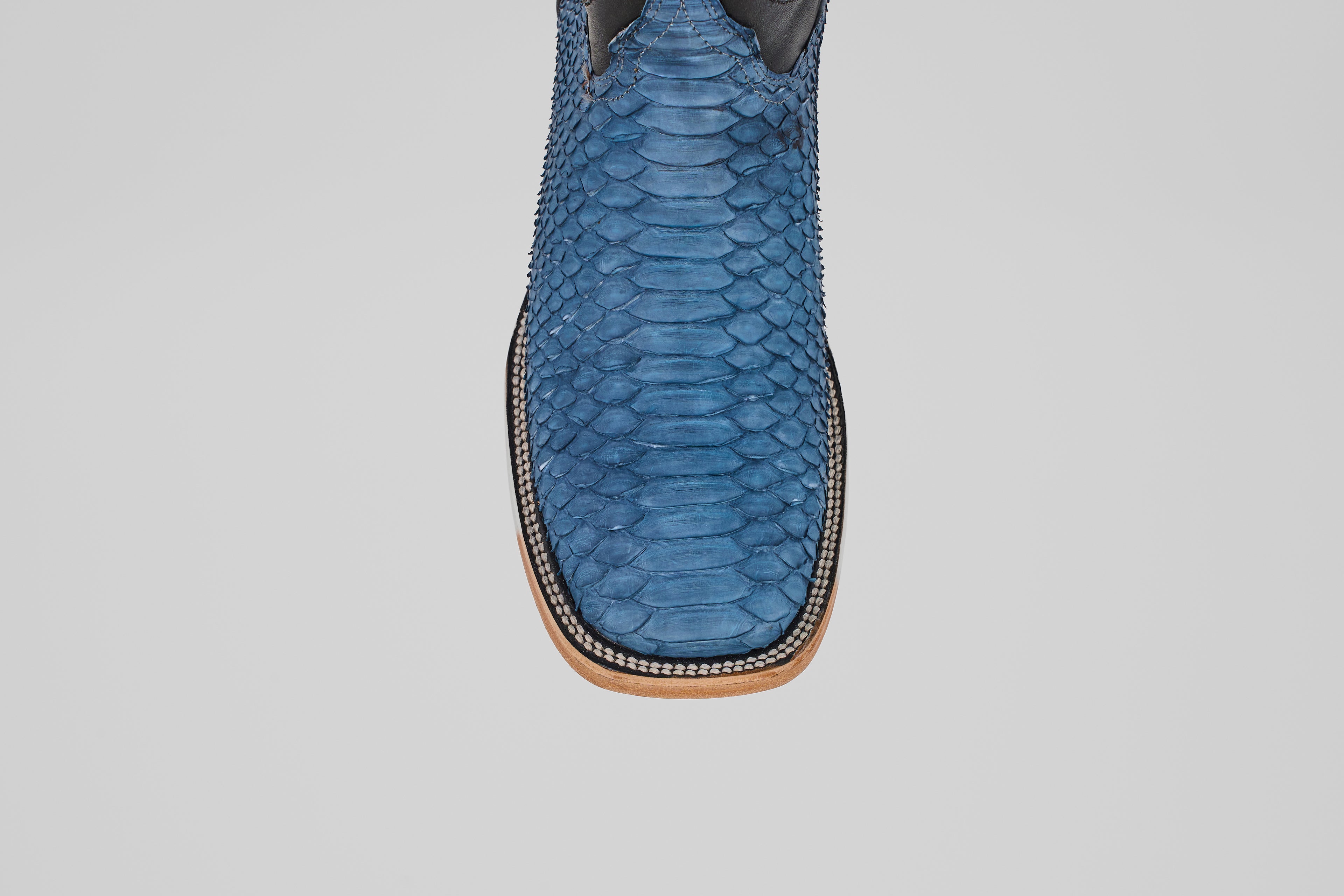 Tanner Python Boots– Dark Denim – Square Toe (PN30)