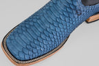 Tanner Python Boots– Dark Denim – Square Toe (PN30)