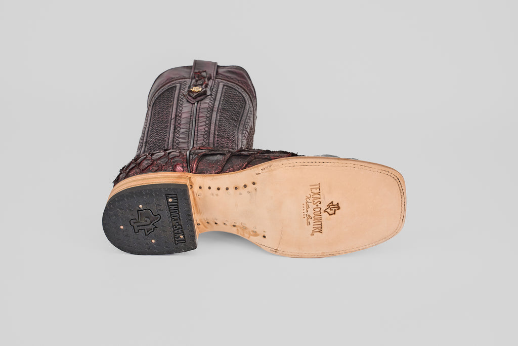 Connor - Matte Black Cherry - Square Toe