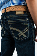 Western Blue - Men's Classic Modern Boot Cut Jeans (W487)