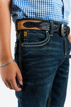 Western Blue - Men's Classic Modern Boot Cut Jeans (W487)