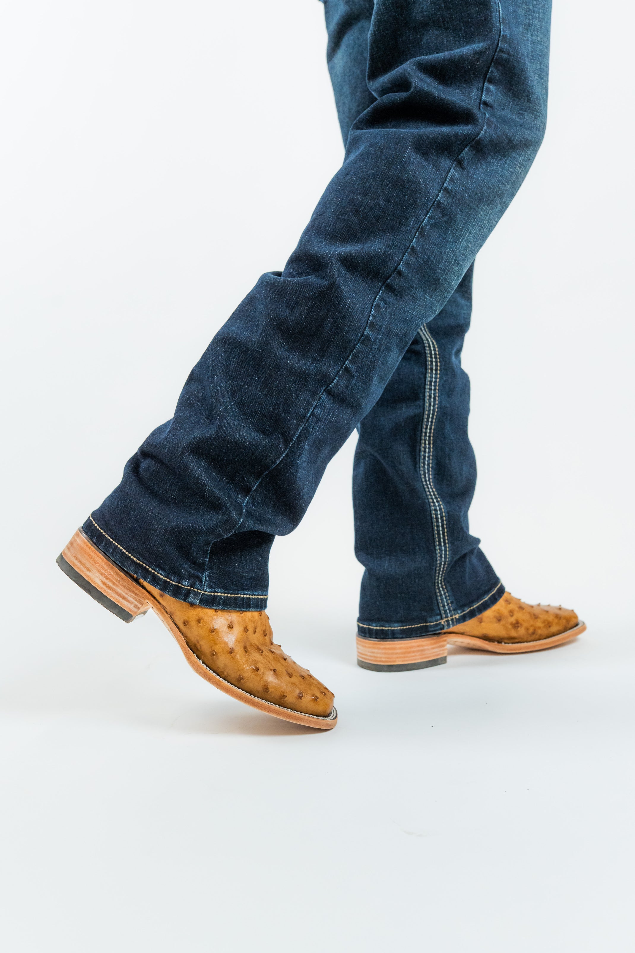 Western Blue - Men's Classic Modern Boot Cut Jeans (W487)