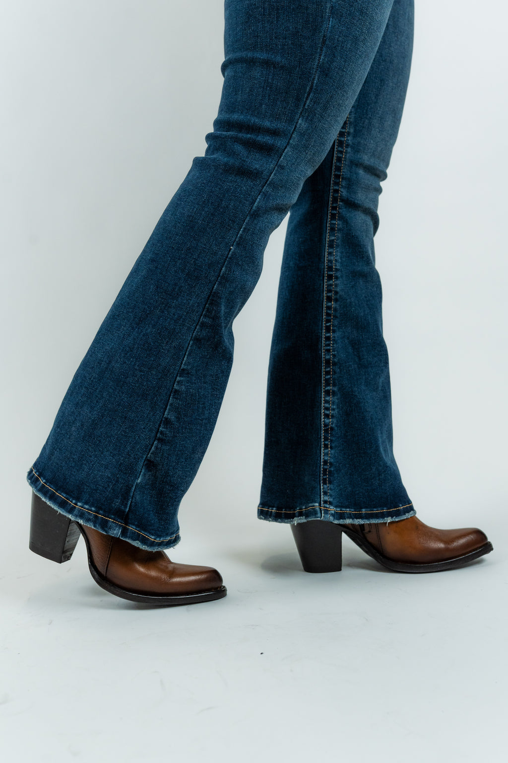 Western Blue - Women's High-Rise Bootcut Denim Jeans (W2371-PB)