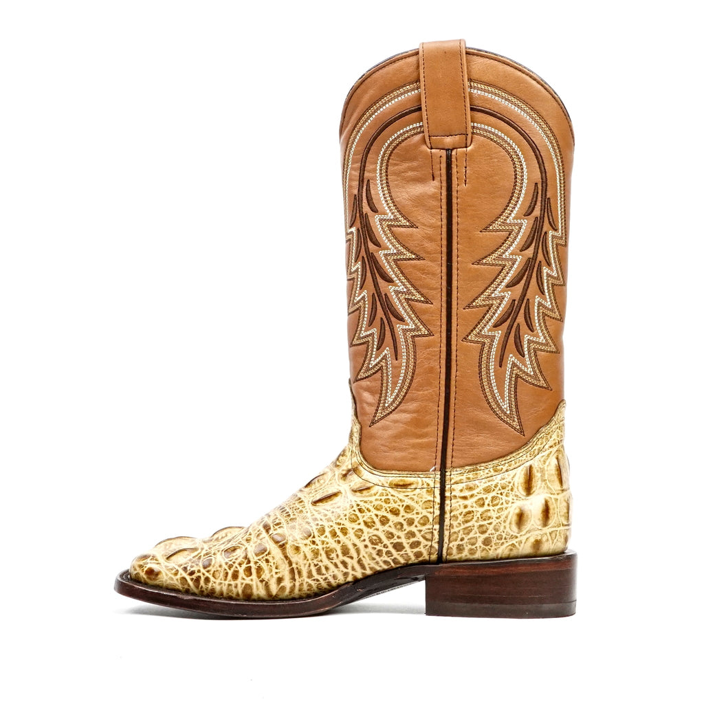 Alligator Head Orix Boots - Embossed Leather - Square Toe (E950) - Gomez Western Wear