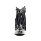 Austin Frills Black Booties - J Toe - Gomez Western Wear