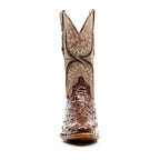 Austin Ostrich Boots - Tobacco - Round Toe (AV230) - Gomez Western Wear