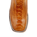 Austin Ostrich Leg Boots - Maple - Square Toe (PA501) - Gomez Western Wear