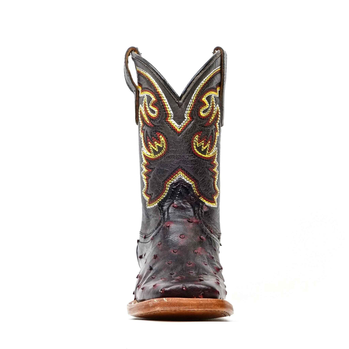 Avestruz Blackcherry / Old English Gris Oxford - Gomez Western Wear