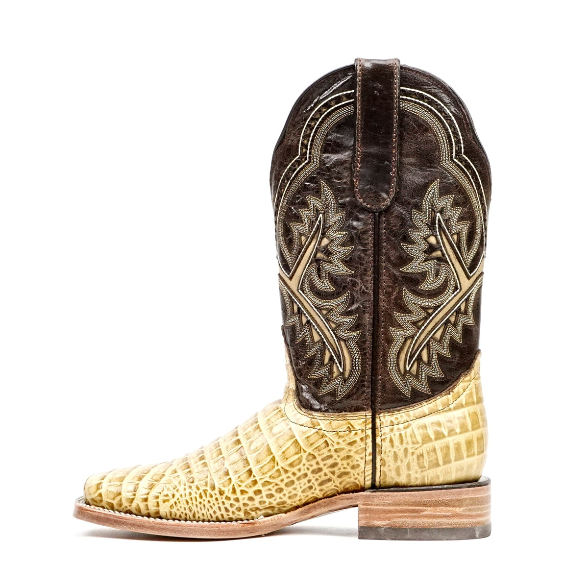 Caiman Belly Orix Boots - Embossed Leather - Square Toe (E423) - Gomez Western Wear